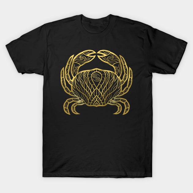 Cancer gold T-Shirt by elangkarosingo